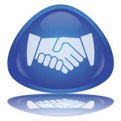 "Handshake" Button (Contract - OK - YES - Agreement - Vector)