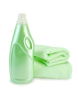 Fabric softener and towel green