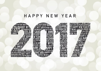 Happy New Year 2017 in different languages